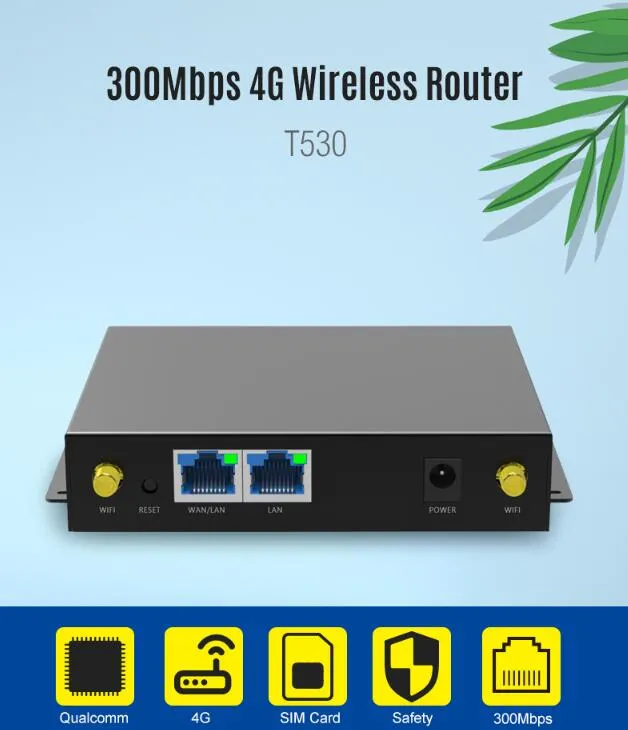Industrial 4G LTE Wireless Router with SIM Card Slot, Full 3G 4G Bands Support