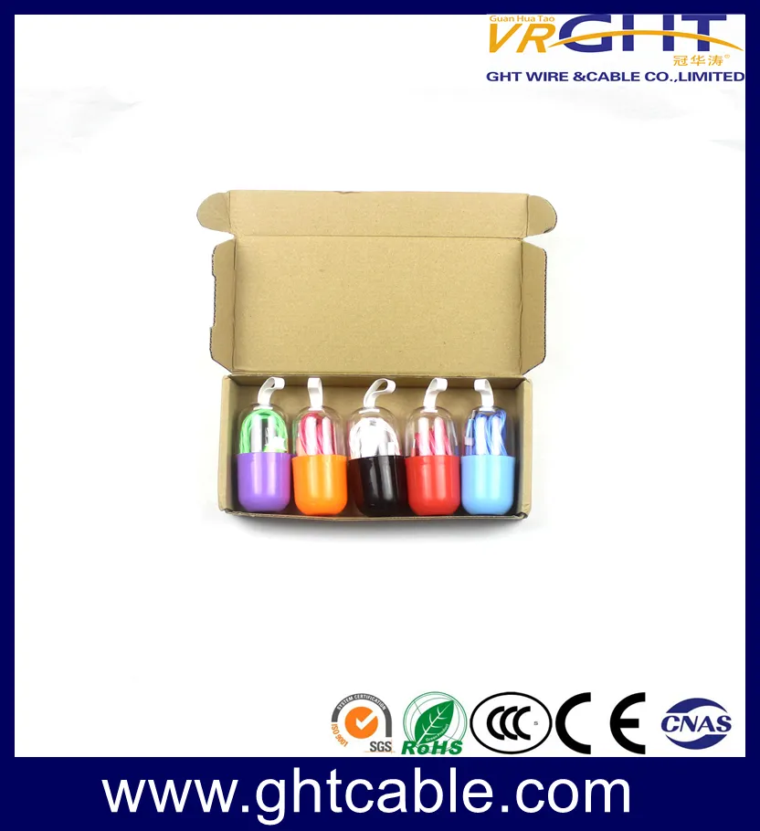 LED USB 3 in 1 Cable EL Flowing Charging Lighted up Glowing