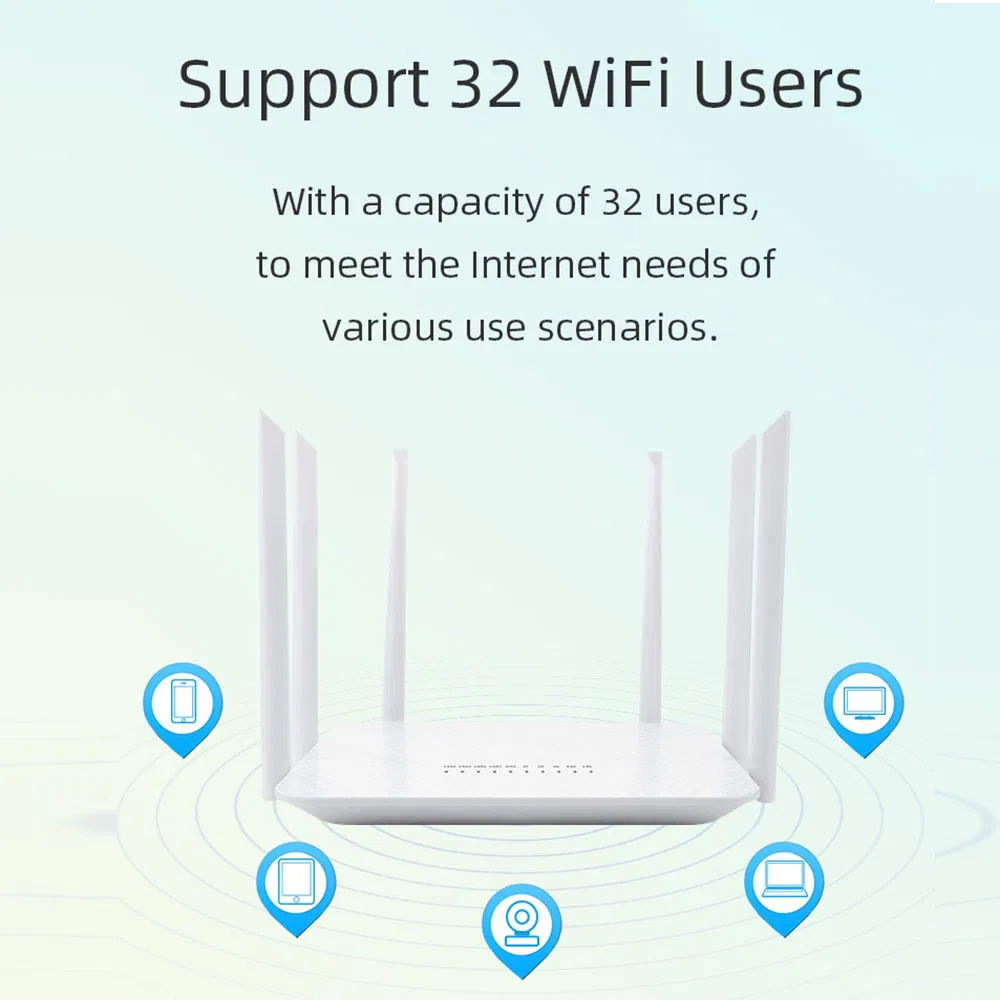Lt210 AC Portable Mesh Dual Band WiFi Modem Network Router 3G 4G LTE Wireless Routers with SIM Card Slot