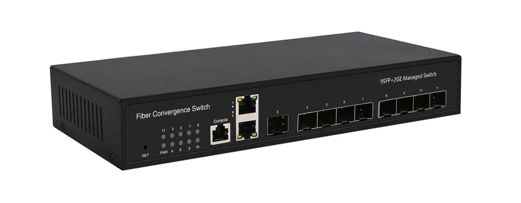 Managed 9 SFP+2 Gt Fiber Network Switch