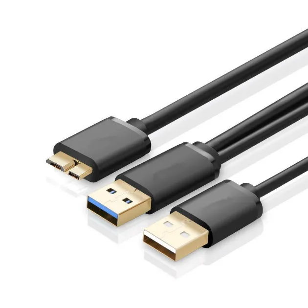 Micro USB 3.0 Y Cable Super Speed USB 3.0 a Male to Micro B Male