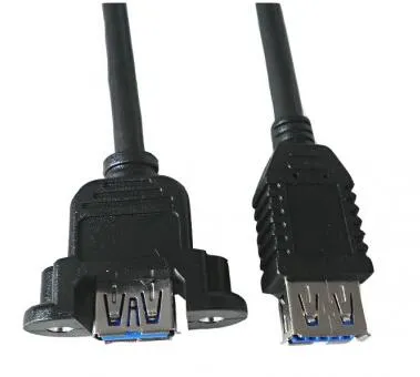 Panel Mount Extension Cable USB 3.0 a Female to Female (9.3002-B)