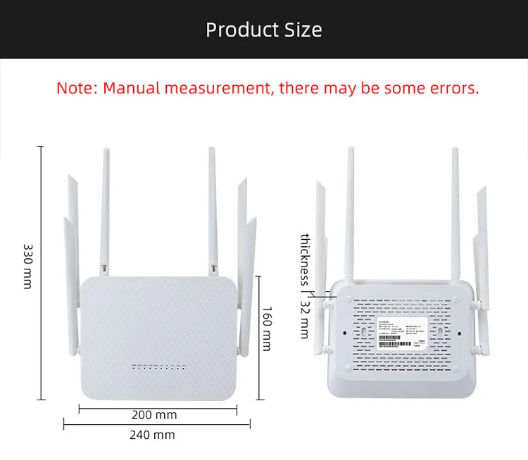 Portable Mesh 6 Antenna 2.4G 5g Dual Band WiFi Modem VPN Network Router 3G 4G LTE Wireless Routers with SIM Card Slot