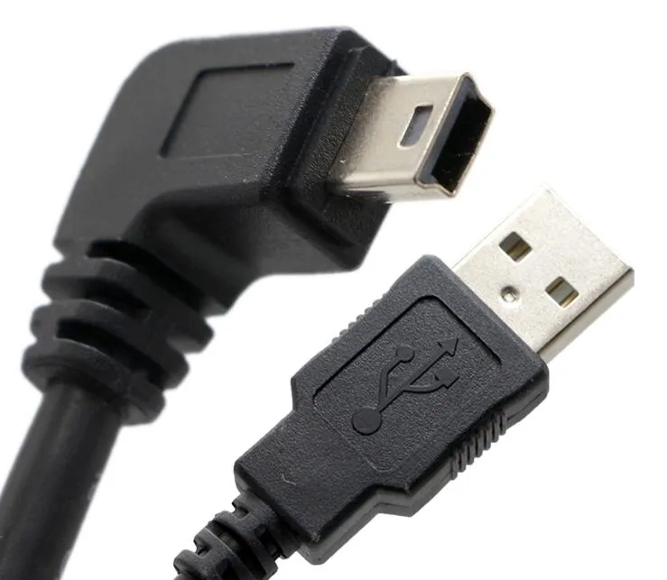 Right Angle 90 Degree Mini USB 5 Pin B Male to USB a Male Cable 1m 1.5m 1.8m 3m 5m