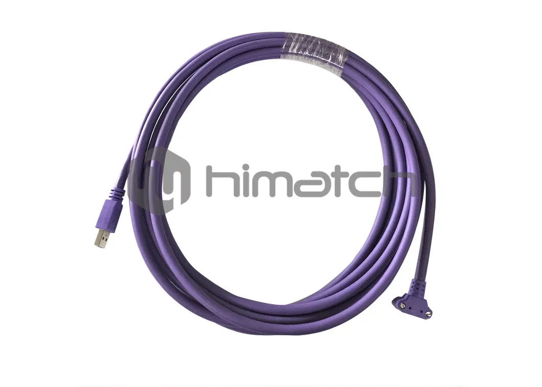 Super Speed 5gbps USB3 a to Micro B Right Angle Cable with Recessed Screws for Moving System