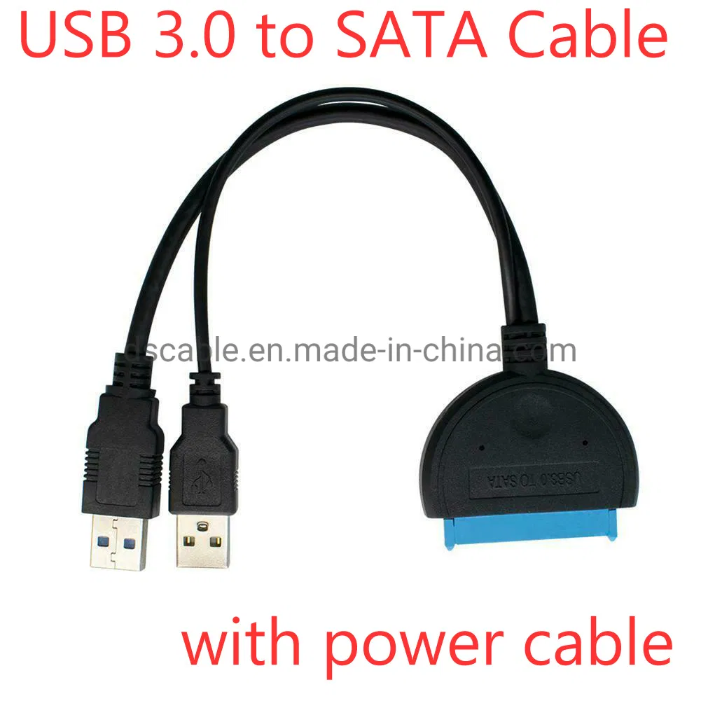 USB 3.0 to SATA Converter Adapter Cable for 2.5′ HDD SSD Laptop with USB Power Cable