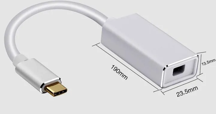 USB 3.1 Type C to Mini Dp Adapter 4K Connector for MacBook