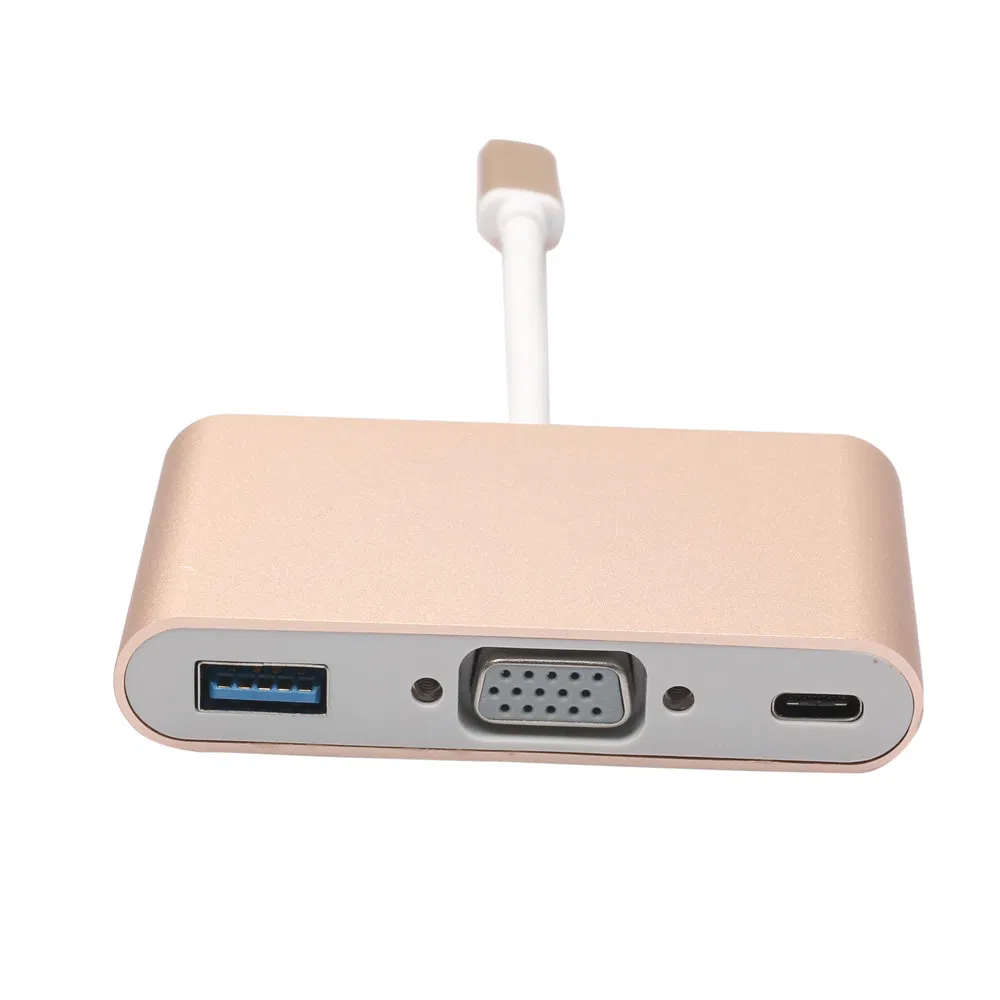 USB 3.1 Type C to VGA Type C USB3.0 Charger Adapter Cable for MacBook