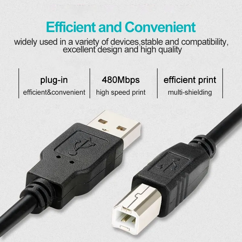USB Printer Cable Type a to Type B Male 1m 1.8m 3m 5m Type B Port