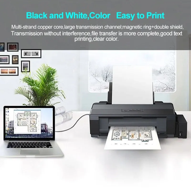 USB Printer Cable Type a to Type B Male 1m 1.8m 3m 5m Type B Port
