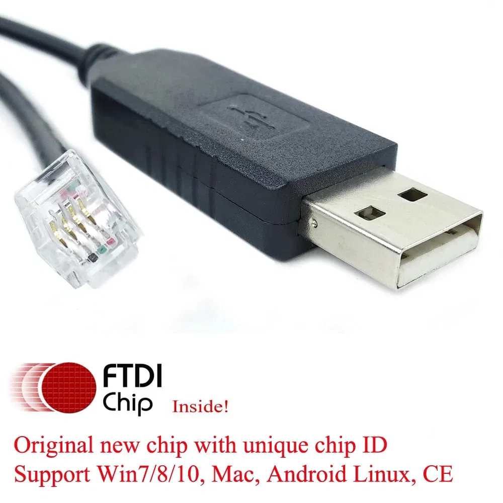 USB RS232 to Rj11 for Keyence PLC HMI PC Link Console Config Communication Cable