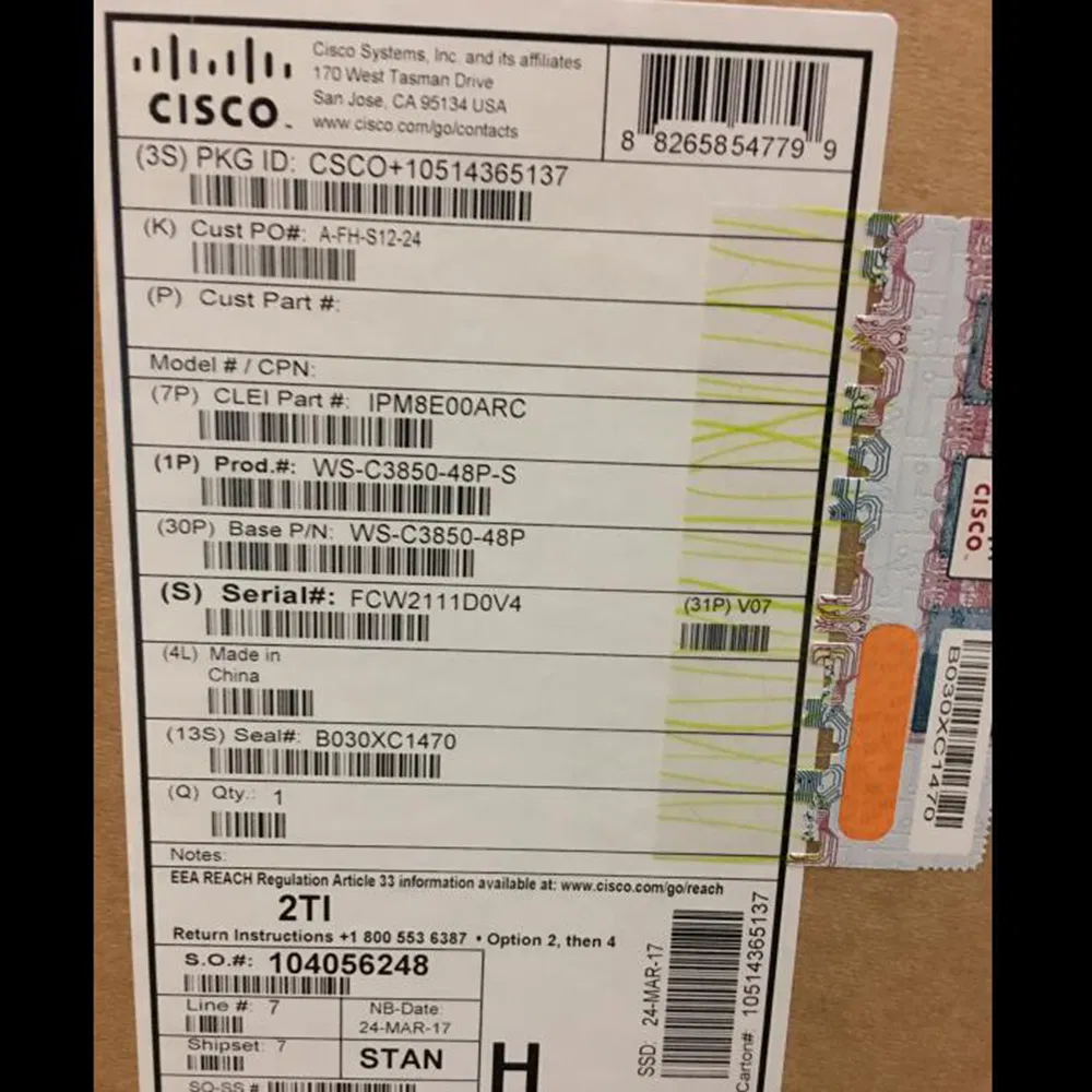 Ws-C3850-24t-E Cisco Catalyst 3850 24 Port Data IP Services Ethernet Switch