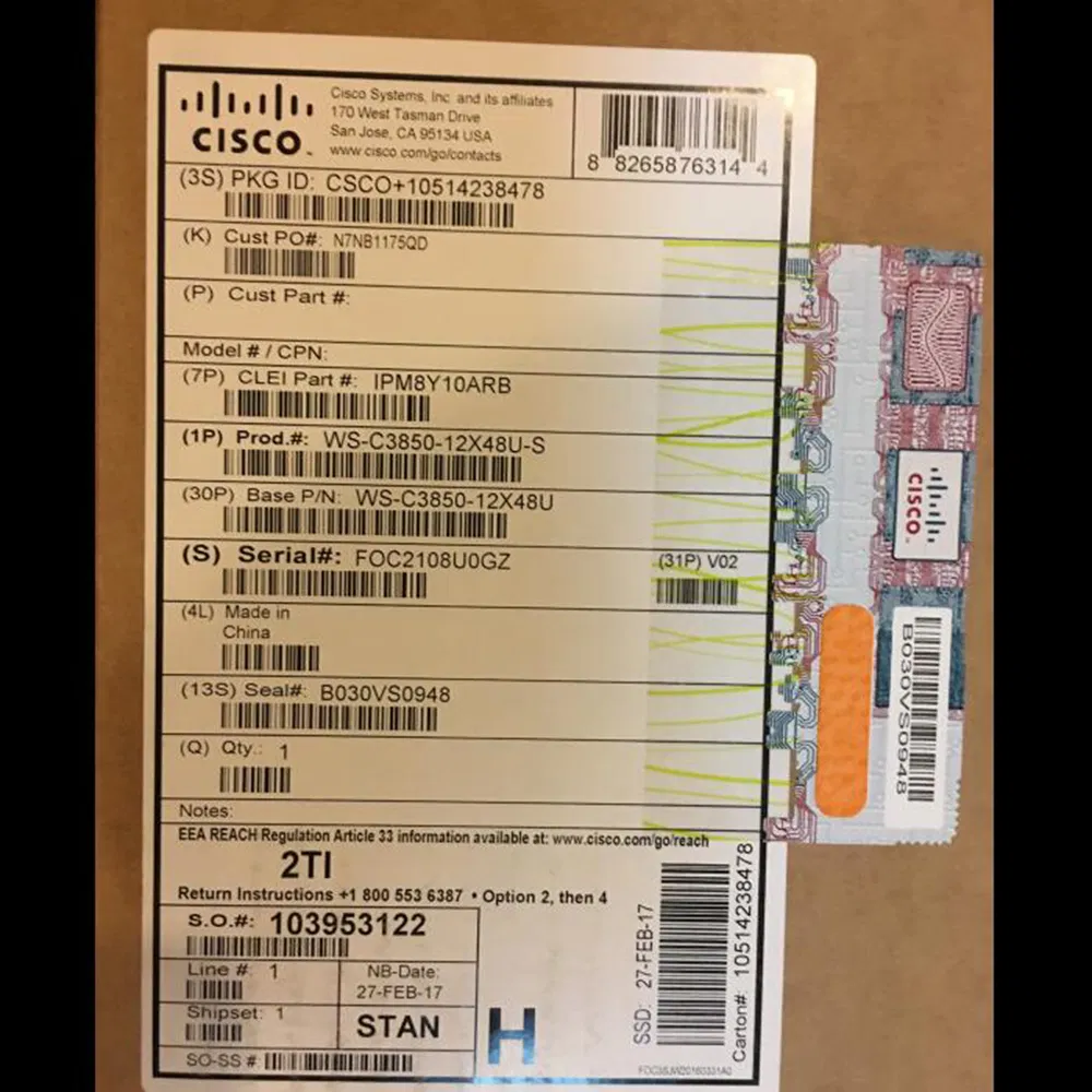 Ws-C3850-24t-E Cisco Catalyst 3850 24 Port Data IP Services Ethernet Switch