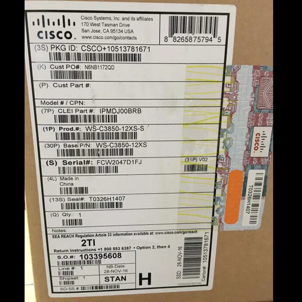 Ws-C3850-24t-E Cisco Catalyst 3850 24 Port Data IP Services Ethernet Switch
