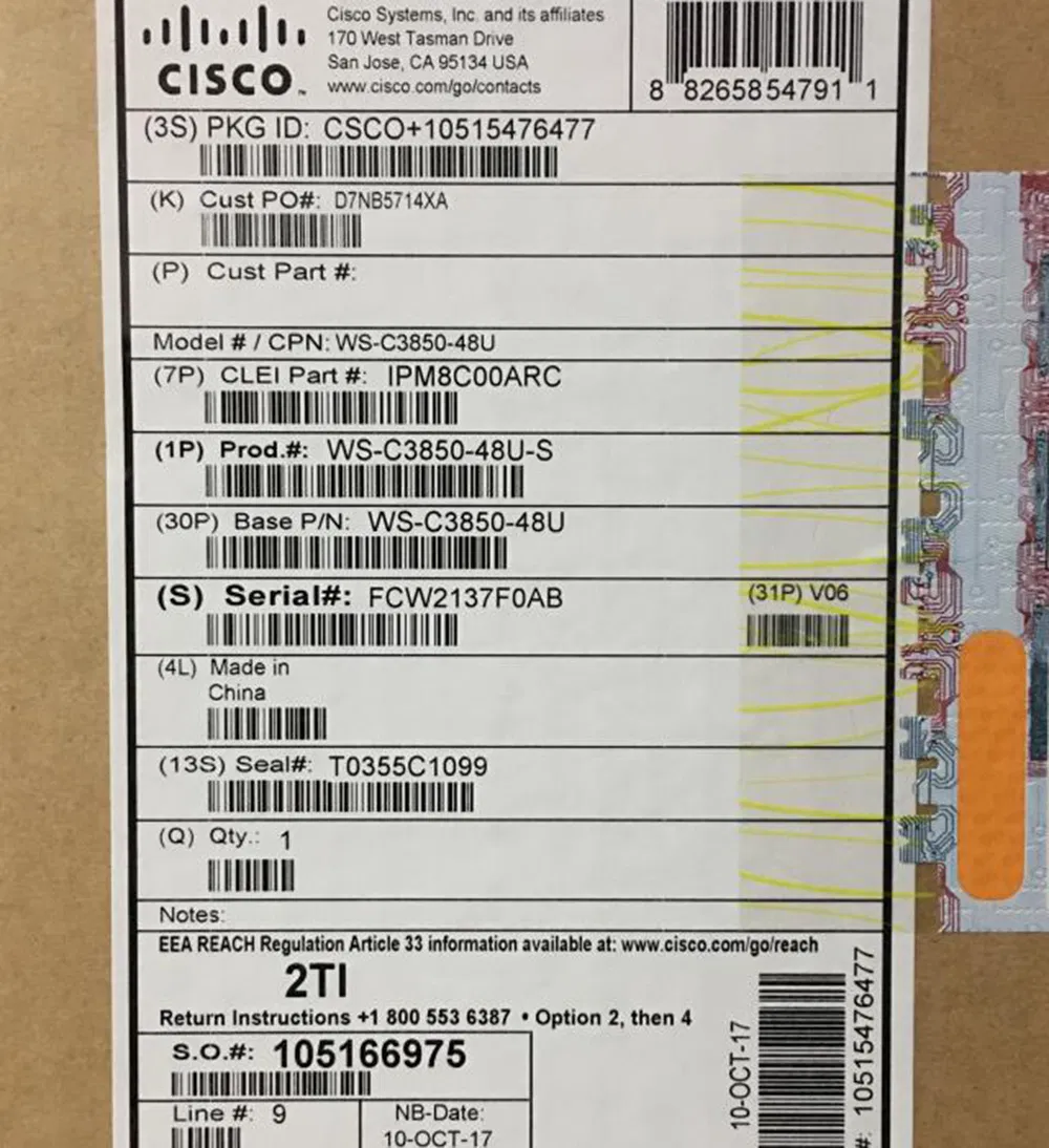 Ws-C3850-24t-E Cisco Catalyst 3850 24 Port Data IP Services Ethernet Switch